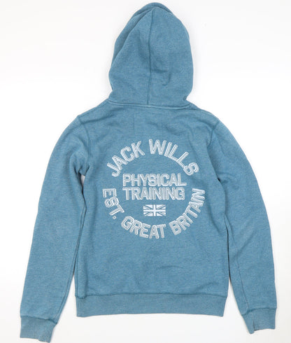 Womens UK Size 10 Jack Wills Blue Pullover Hoodie