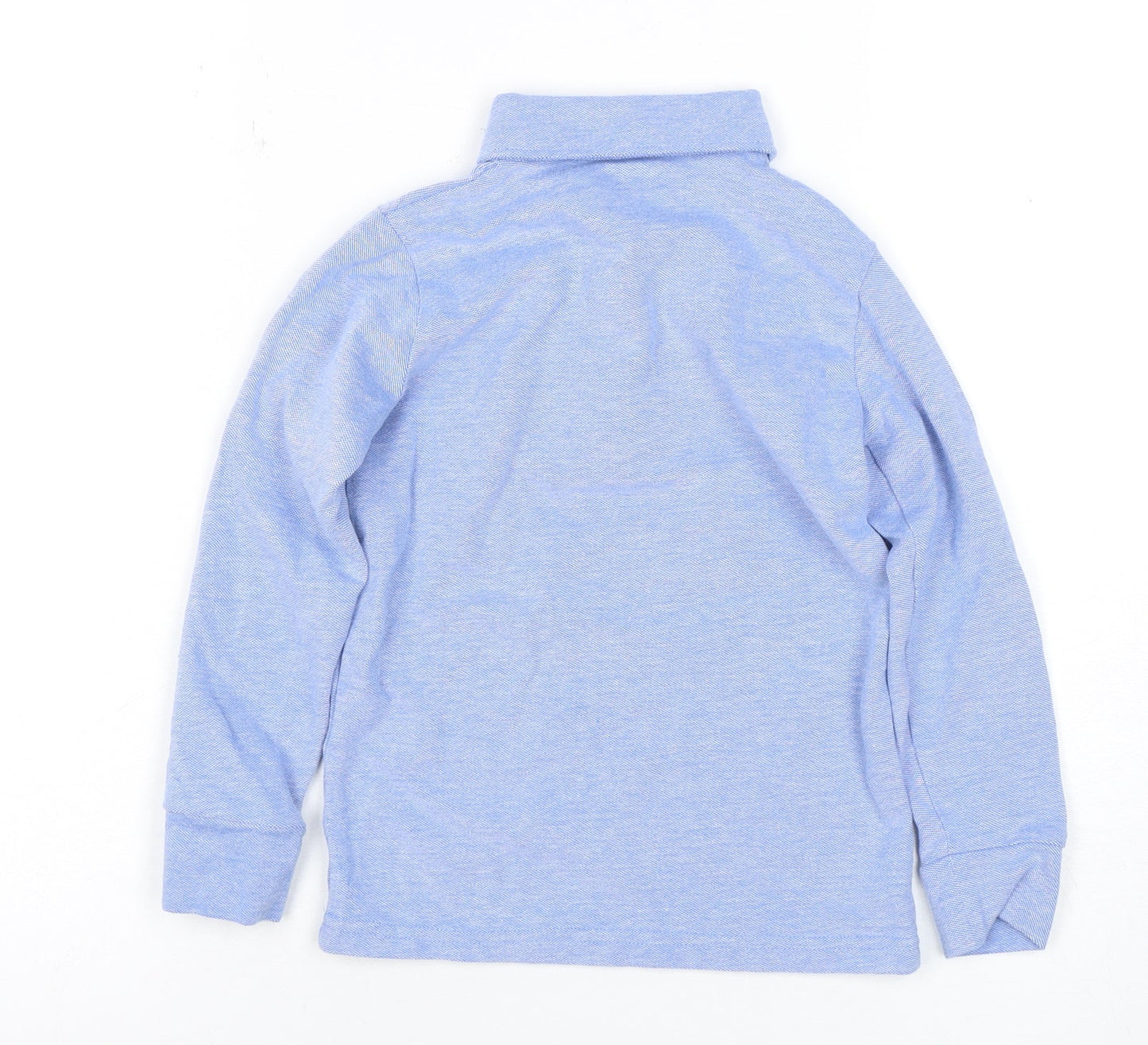 Next Boys Blue Polo Shirt, 4 Years, Long Sleeve, Logo Accent