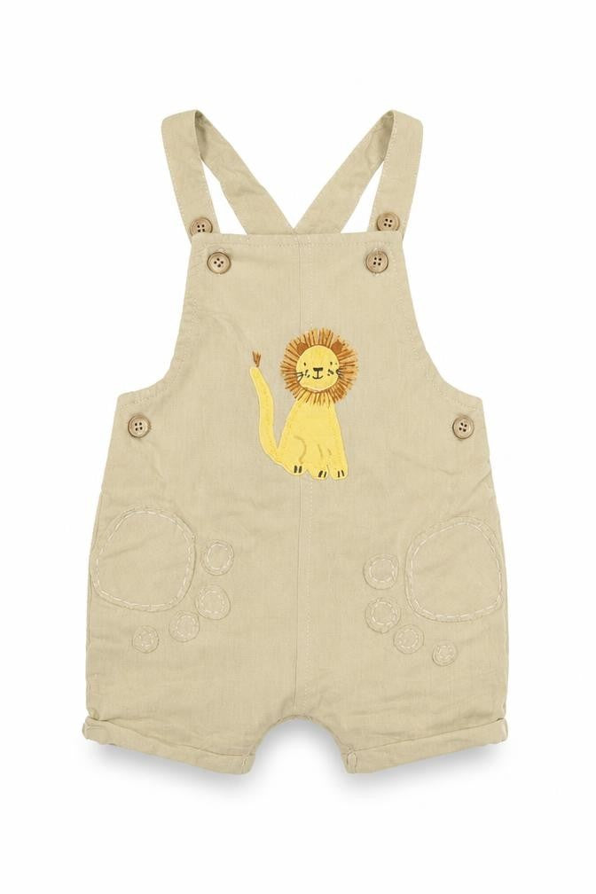 Front view of Next Beige Lion Baby Shorts 0-3 Months, unisex