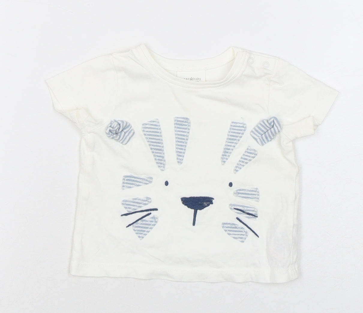 Next Unisex Baby White Lion T-Shirt 3-6 Months