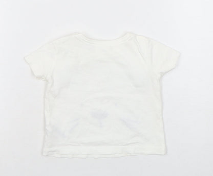Next Unisex Baby White Lion T-Shirt 3-6 Months