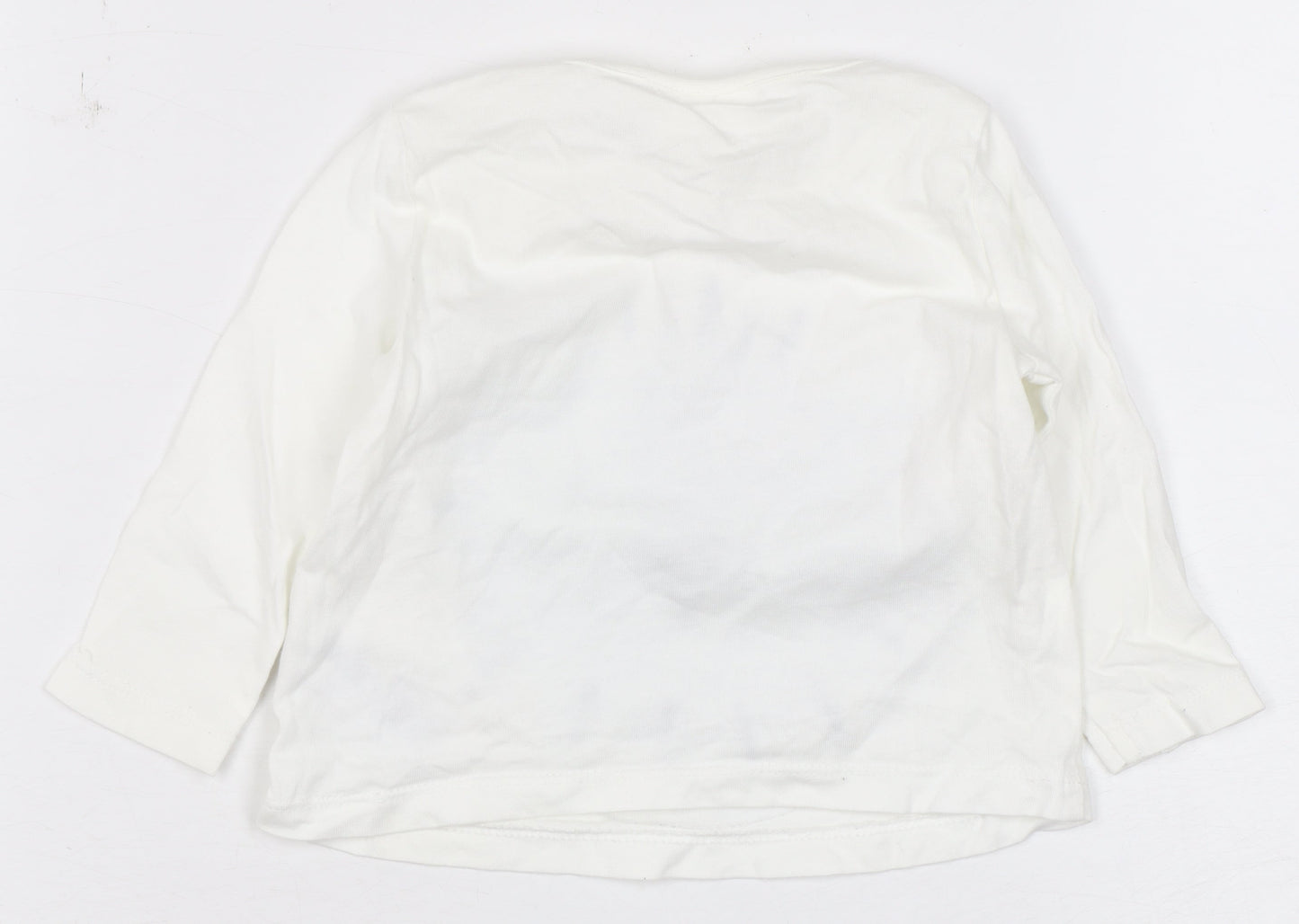Next Unisex Baby White Animal Print Long Sleeve T-Shirt 3-6M