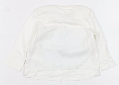 Next Unisex Baby White Animal Print Long Sleeve T-Shirt 3-6M