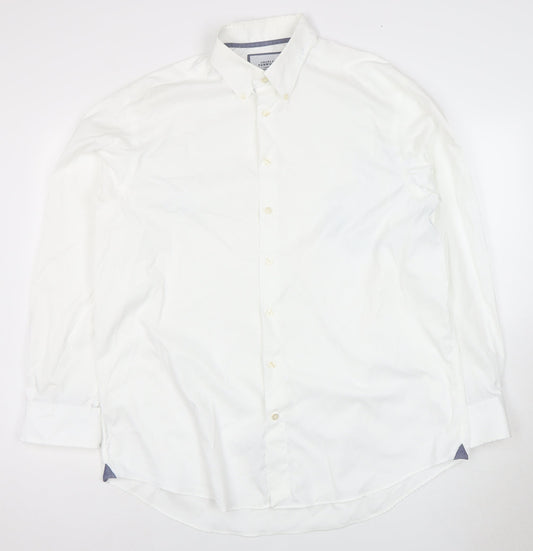 Mens UK Collar Size SS Charles Tyrwhitt Smart White  Dress Shirt