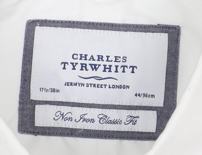 Mens UK Collar Size SS Charles Tyrwhitt Smart White  Dress Shirt