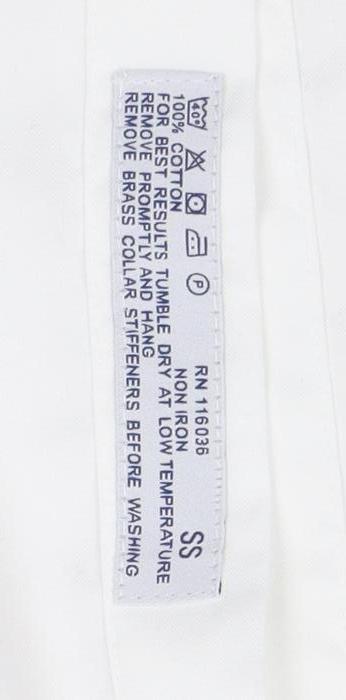 Mens UK Collar Size SS Charles Tyrwhitt Smart White  Dress Shirt