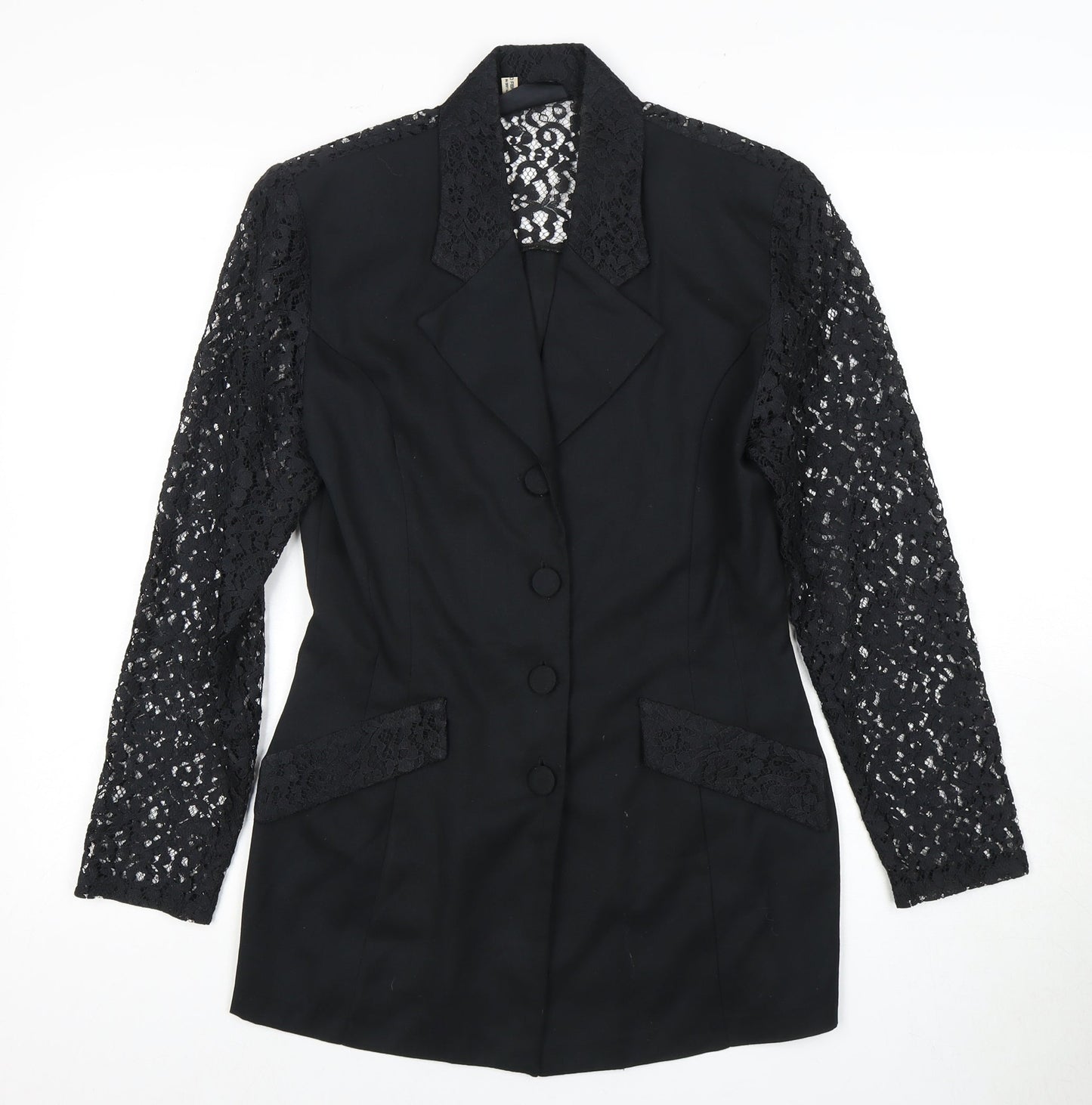 Ego Women's Black Lace Suit Jacket Size 10