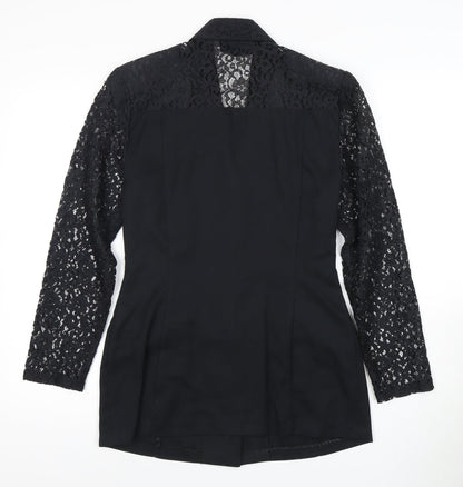 Ego Women's Black Lace Suit Jacket Size 10