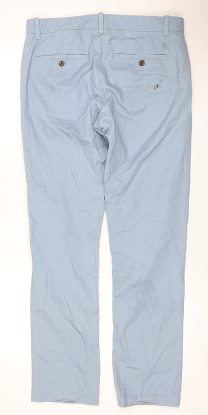 Penguin Men's Blue Chino Trousers, Size 32