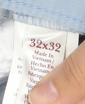 Penguin Men's Blue Chino Trousers, Size 32