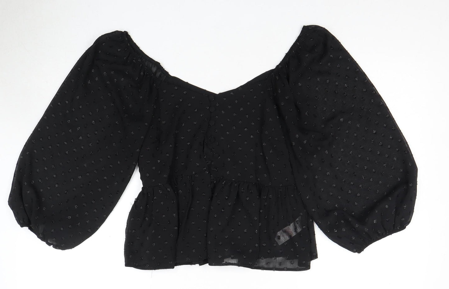 Womens UK Size 10 New Look Black  Blouse