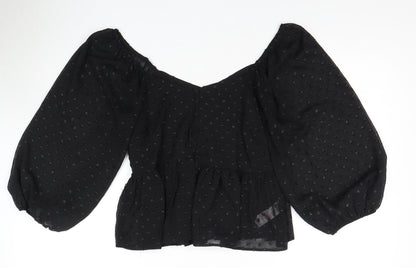 Womens UK Size 10 New Look Black  Blouse