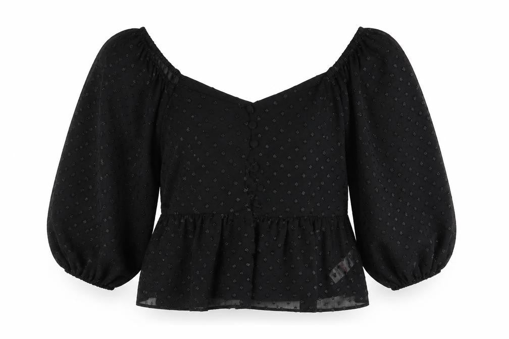 Womens UK Size 10 New Look Black  Blouse