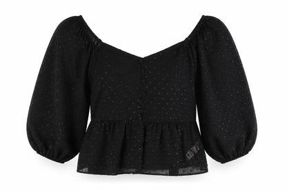 Womens UK Size 10 New Look Black  Blouse