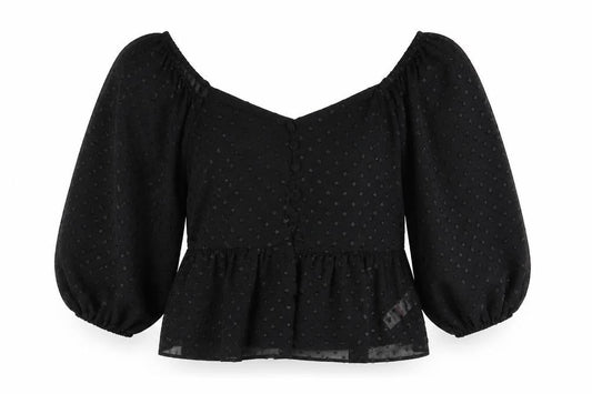 Womens UK Size 10 New Look Black  Blouse