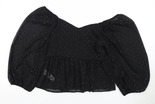 New Look Women's Black Off Shoulder Balloon Blouse