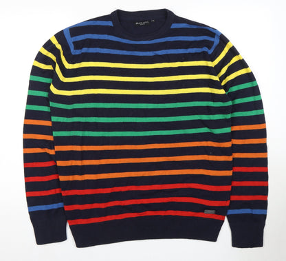 Brave Soul Men's XL Multicoloured Striped Pullover