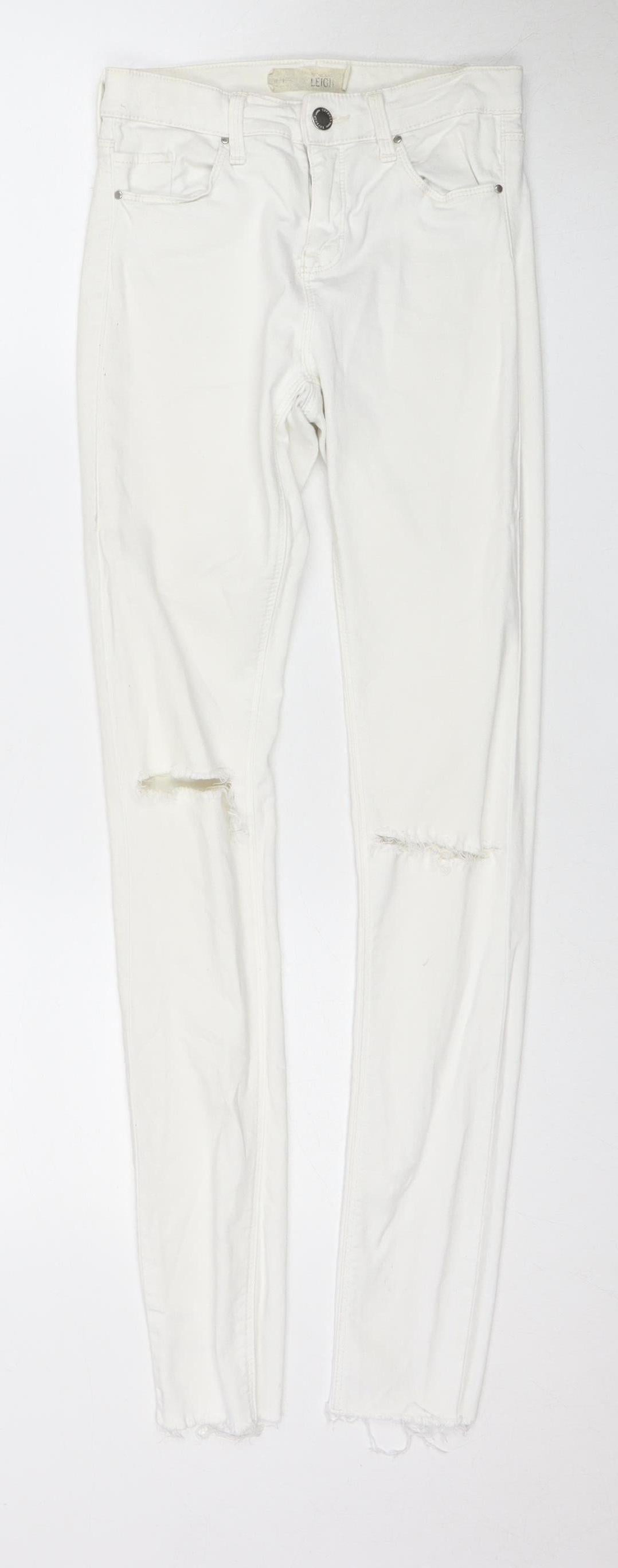 Topshop White Skinny Jeans for Women, Size 25