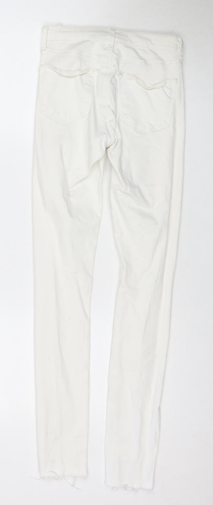 Topshop White Skinny Jeans for Women, Size 25