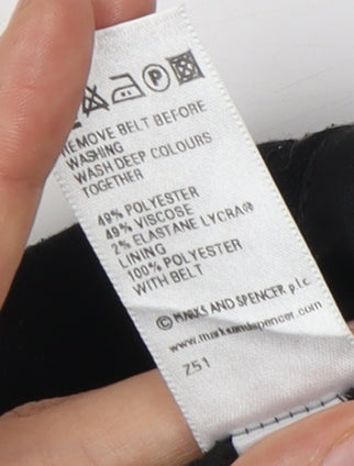 Marks and Spencer Black Midi Skirt UK 18