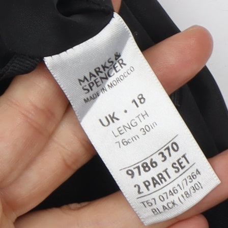 Marks and Spencer Black Midi Skirt UK 18
