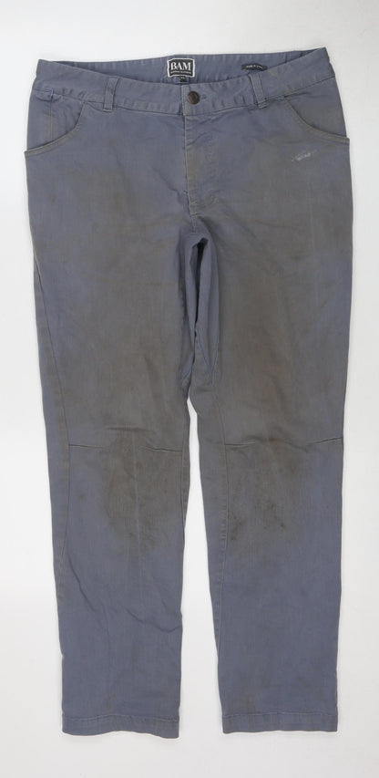 BAM Men's Grey Jeans Size 33 Button Closure