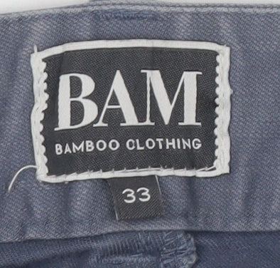 BAM Men's Grey Jeans Size 33 Button Closure