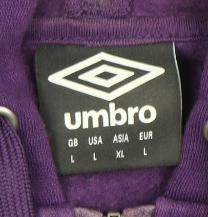 Umbro Men's Purple Full Zip Hoodie Size L