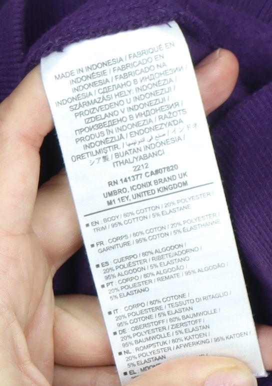 Umbro Men's Purple Full Zip Hoodie Size L