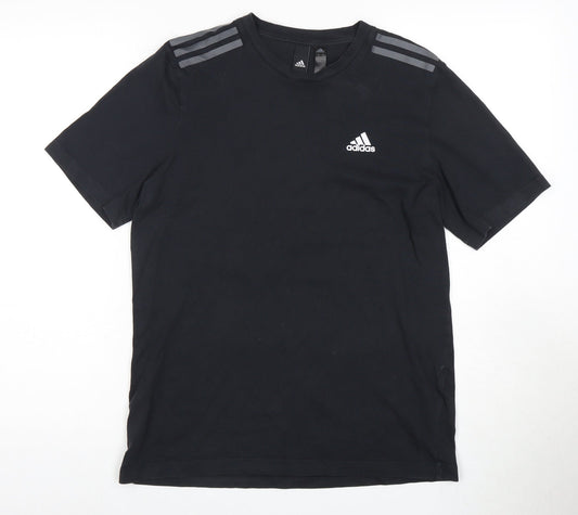 adidas Men's Black Short Sleeve Crew Neck T-Shirt Small