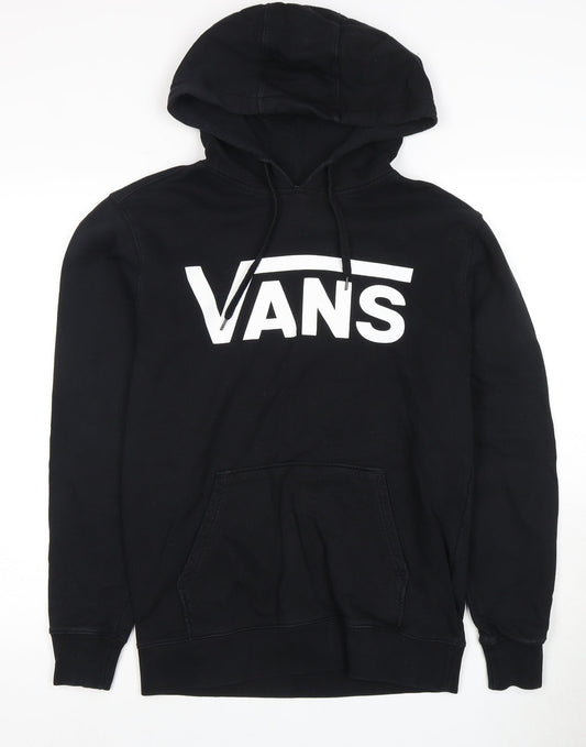 Vans Men's Black S Pullover Hoodie with Logo