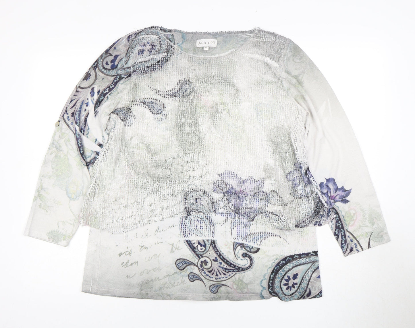 Apricot Multicoloured Women's Paisley Tunic Blouse M
