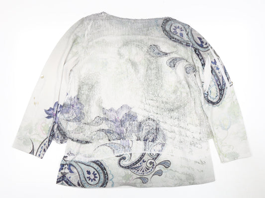 Apricot Multicoloured Women's Paisley Tunic Blouse M