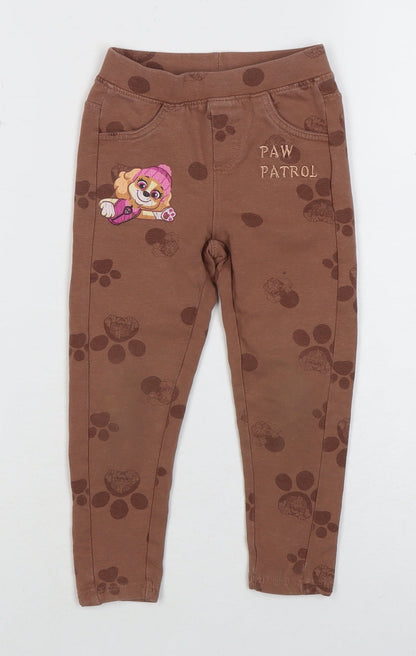 Cool Club Girls Brown Paw Patrol Ankle Leggings, 4 Years
