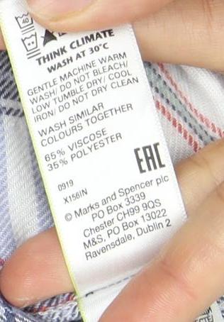 Womens UK Size 6 Marks and Spencer Multicoloured Basic Button-Up