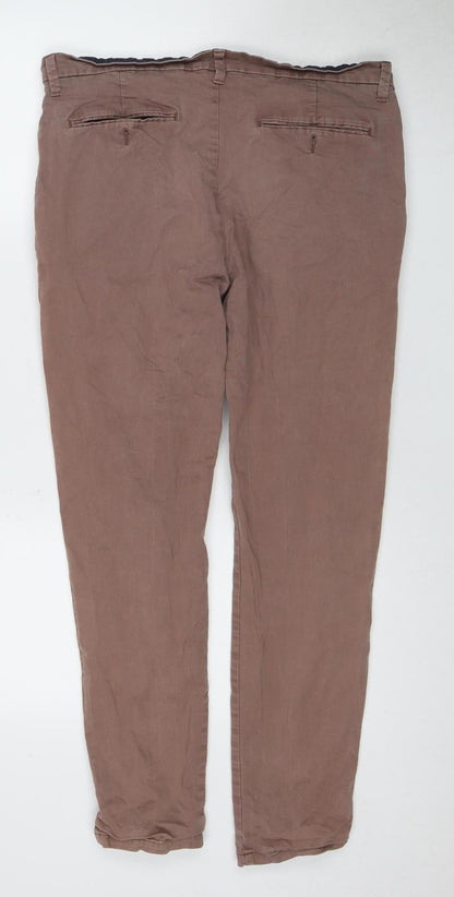 Marks and Spencer Men's Brown Skinny Trousers, Size 34/31