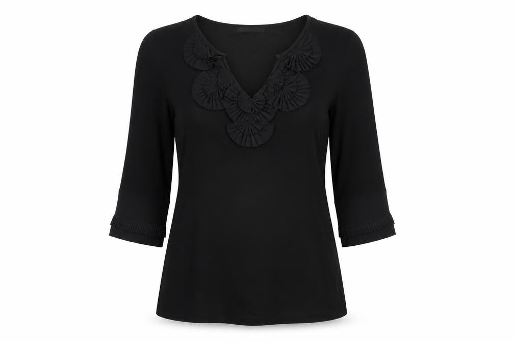 Womens UK Size 10 Coast Black Basic Blouse