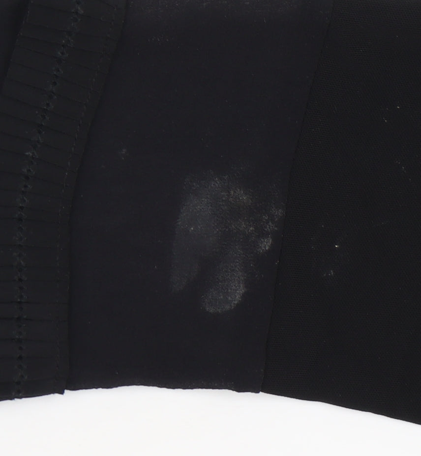 Coast Women's Black V-Neck Ruffle Top Size 10