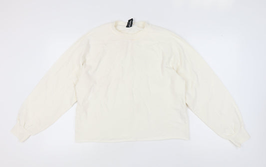 Womens UK Size 8 COLLUSION Ivory Pullover Sweatshirt