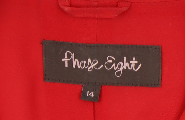 Phase Eight Red Women's Blazer Size 14 Shawl Lapel