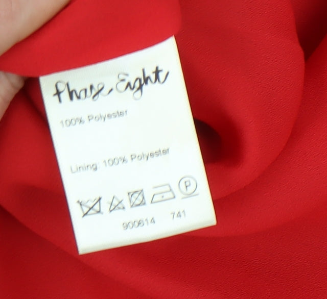 Phase Eight Red Women's Blazer Size 14 Shawl Lapel