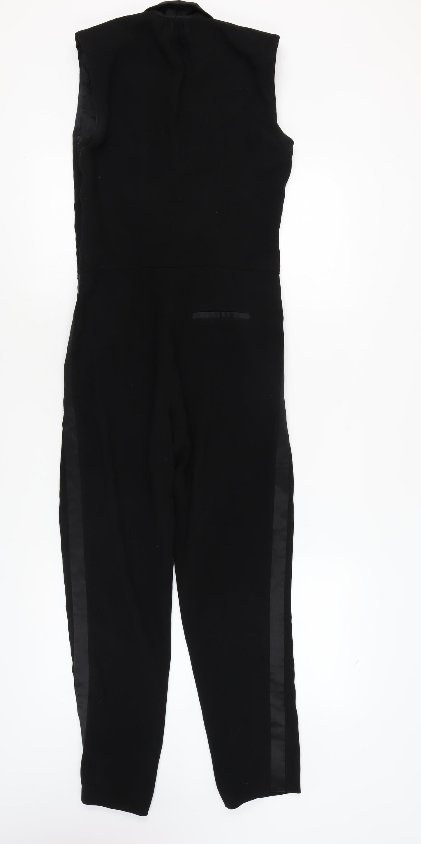 Maje Women's Black Sleeveless Jumpsuit, Size 6, Formal One-Piece