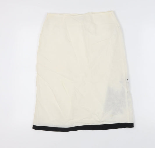 Principles Women’s Ivory Floral Pencil Skirt Size 10 Petite