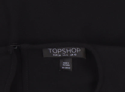 Womens UK Size 10 Topshop Black  Blouse