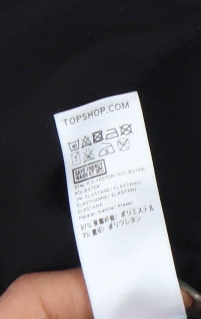 Womens UK Size 10 Topshop Black  Blouse