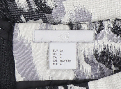 H&M Women's Multicoloured Animal Print Pencil Skirt Size 6