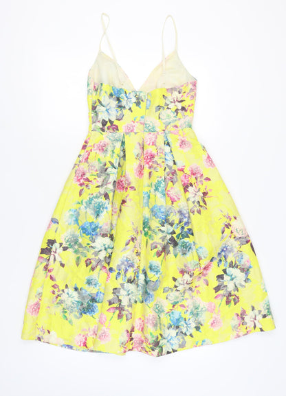New Look Women's Multicoloured Fit & Flare Dress Size 8