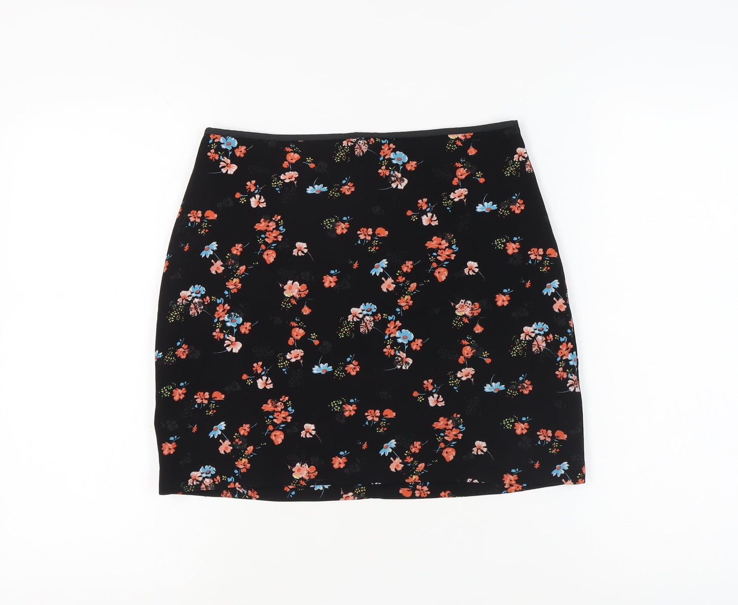 Oasis Women's Black Floral Pencil Skirt Size 8