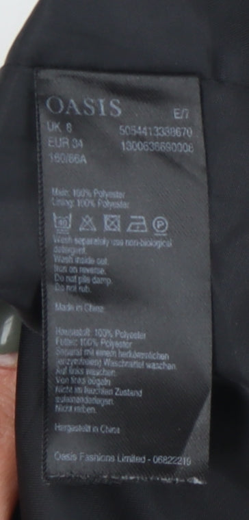 Oasis Women's Black Floral Pencil Skirt Size 8