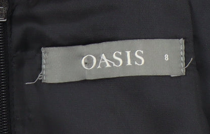 Oasis Women's Black Floral Pencil Skirt Size 8